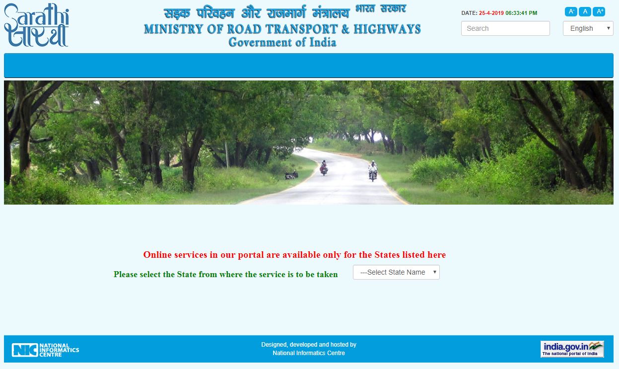 RTO website for online services